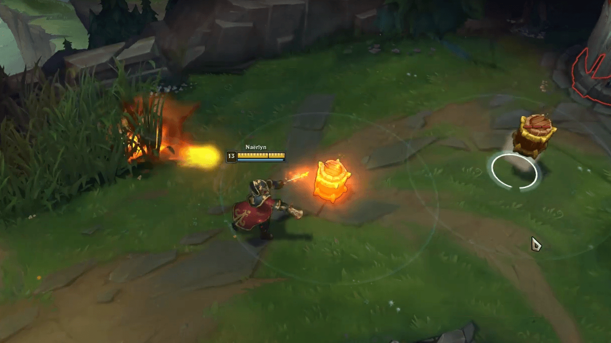 Gangplank guide shooting a barrel causing a chain reaction in the top lane