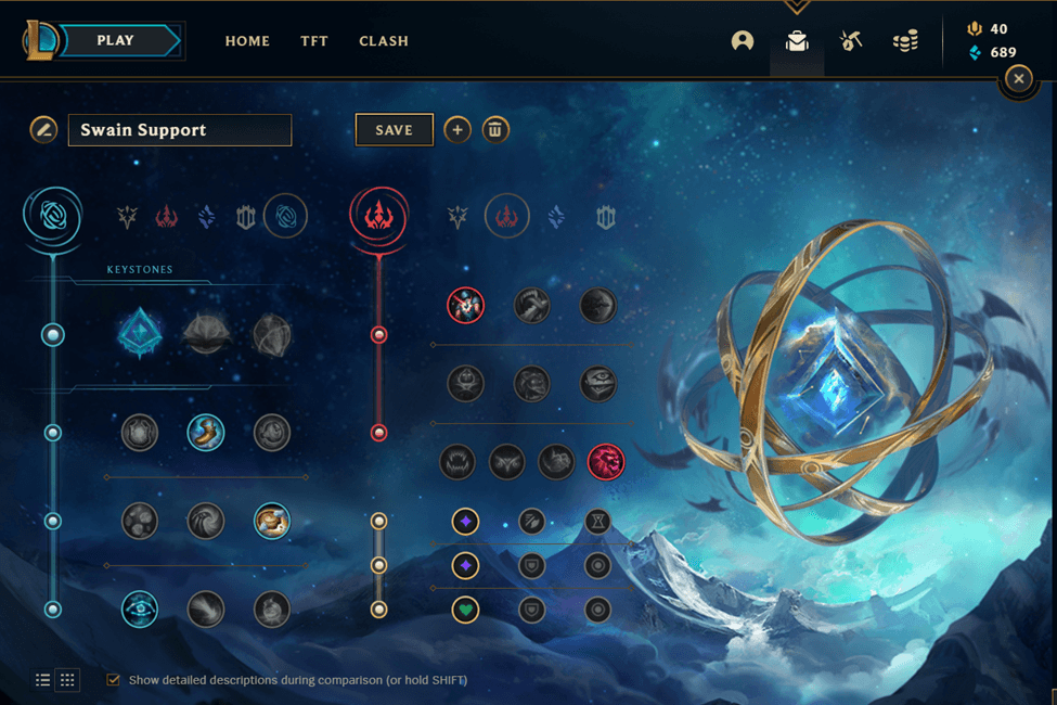 Runes for Support Swain