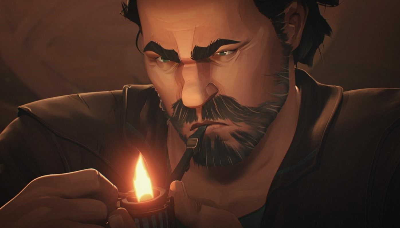 Vander Arcane Character Lighting a Pipe with a Match