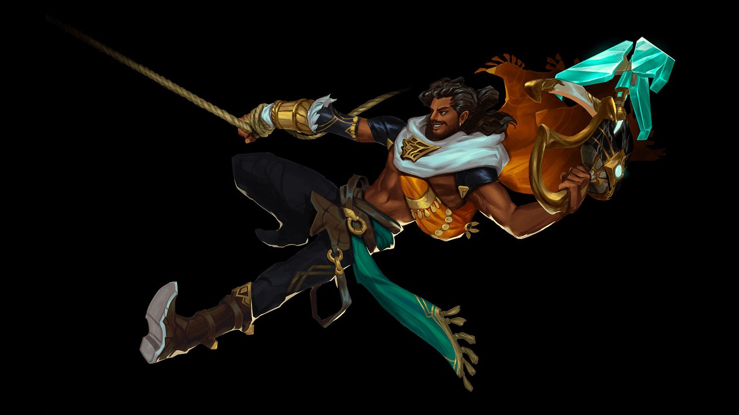 Akshan has a lot of mobility and can swing on his rope to engage enemy champions in LoL