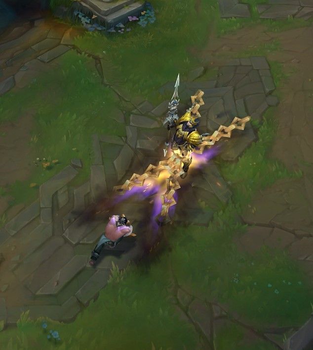 Chains cross and Explode on Enemy Champion in League of Legends