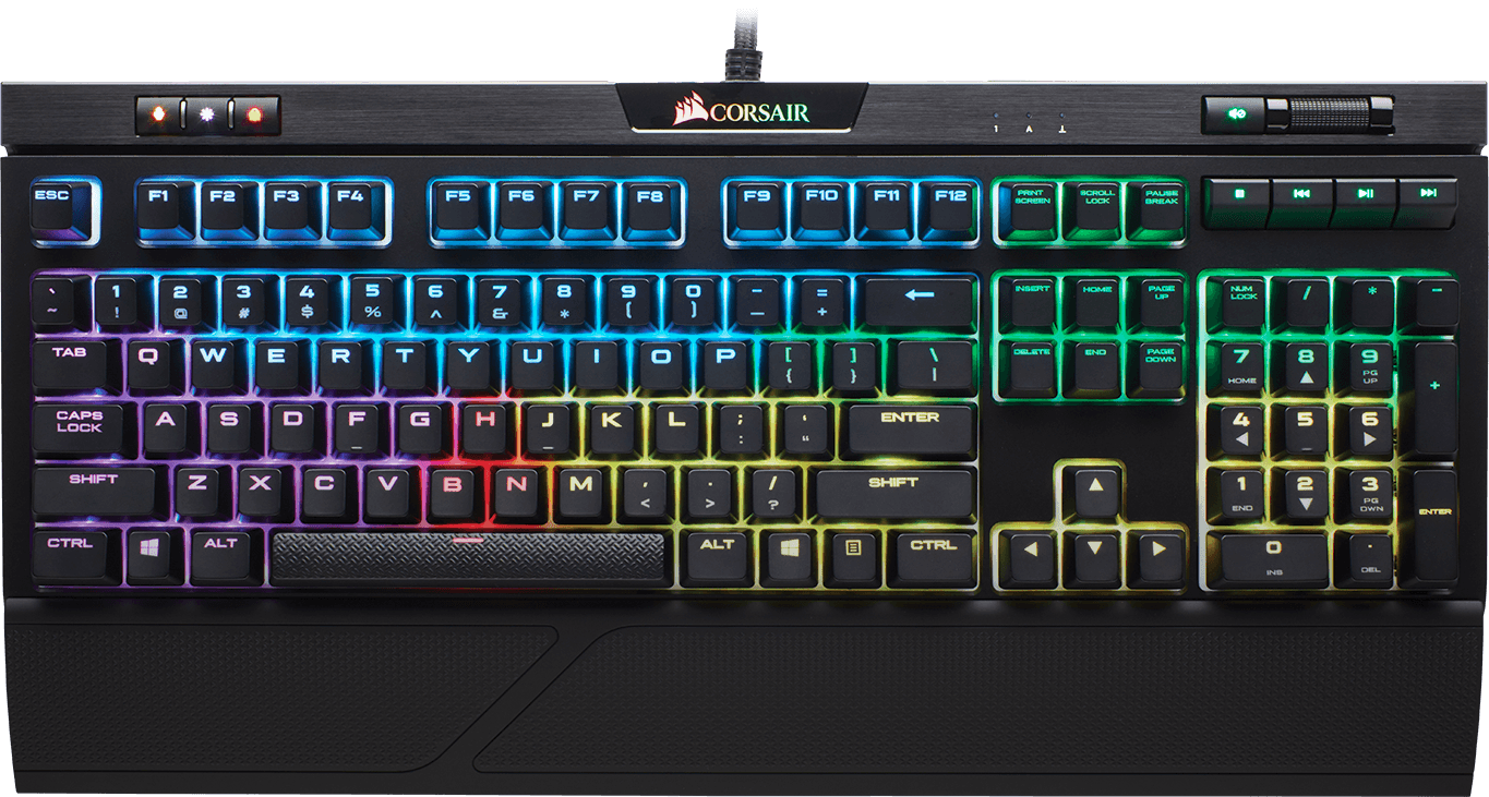 Corsair K70 Keyboard Glows Different Colors