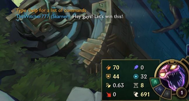 Discussing with allies on your team in LoL