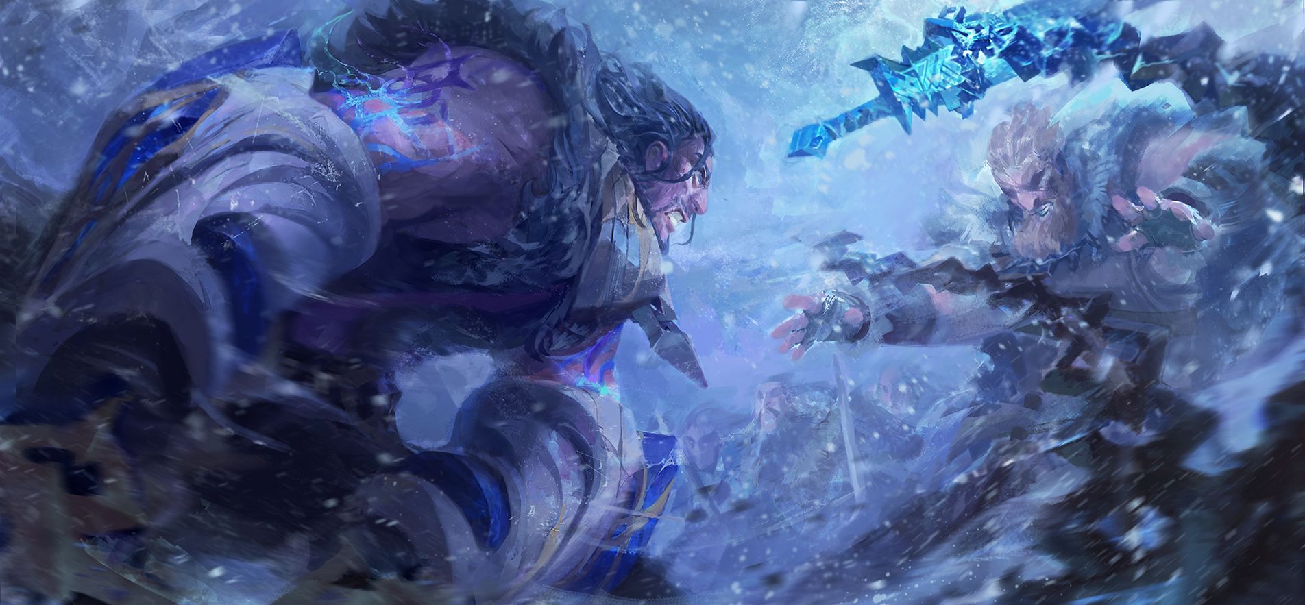 Sylas Fighting in the Snowy Freljord