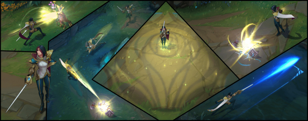 Mix of images showing Fiora using her abilities in different ways