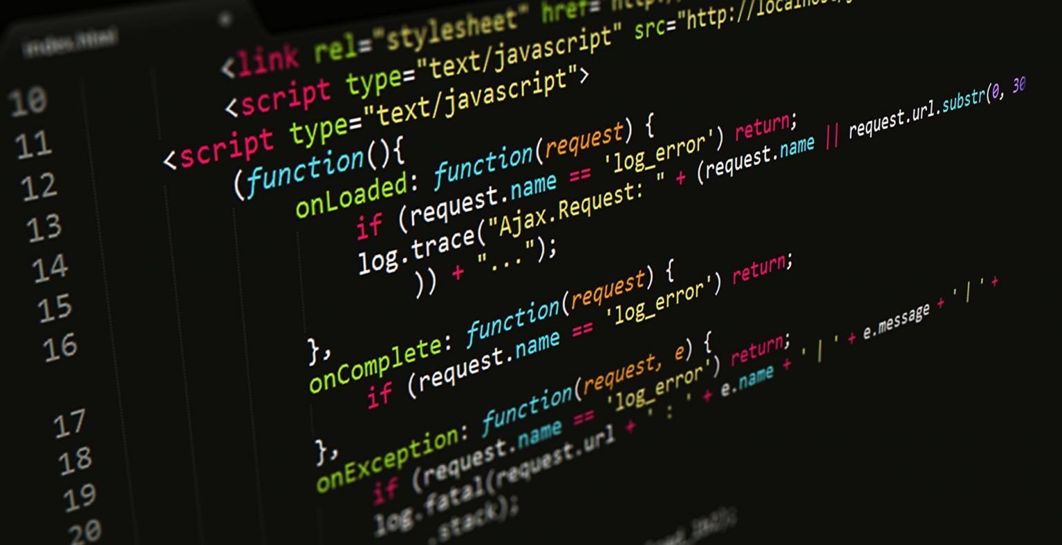 Website Javascript Code Showing Redesign in Progress